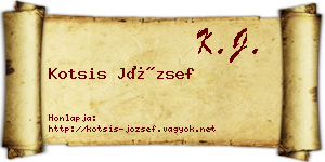 Kotsis József névjegykártya