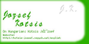 jozsef kotsis business card